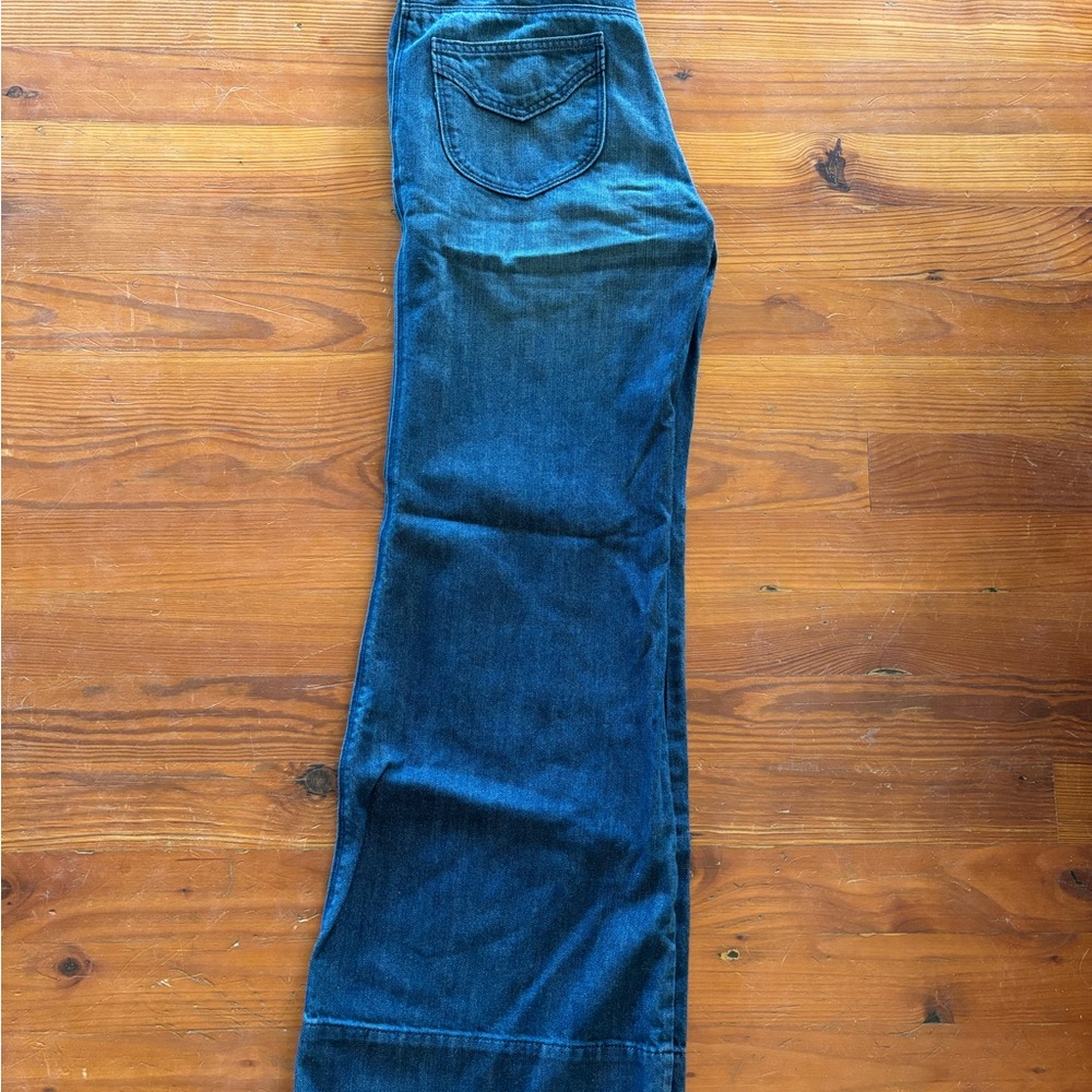 Old Navy High Rise Dark Wash Wide Straight Leg Jeans
